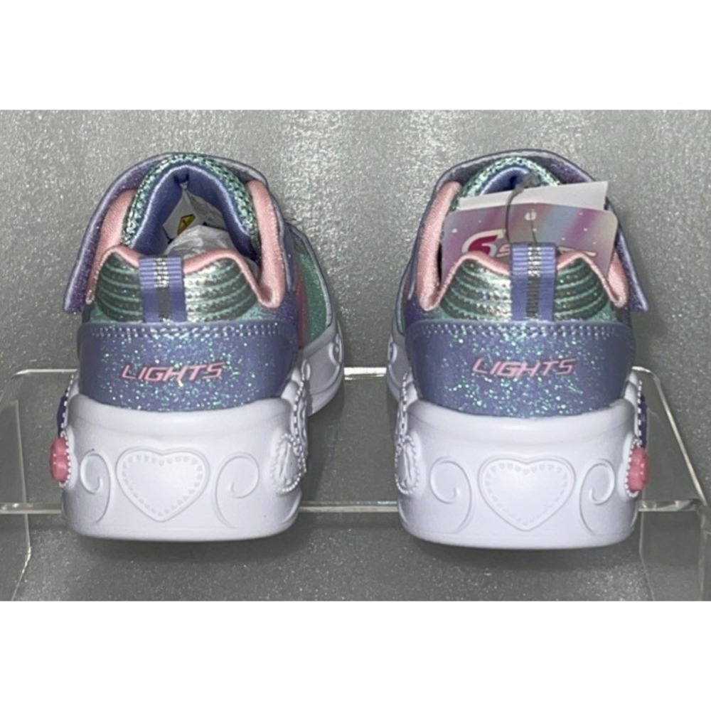 S Sport By Skechers Lucia Sneakers Light Up Stretch Laces Toddler Girls Size 5 - Picture 9 of 17
